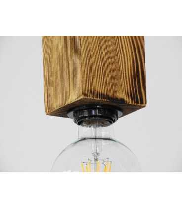 Wood and rope pendant light 208