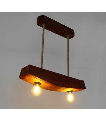 Wood and rope pendant light 273