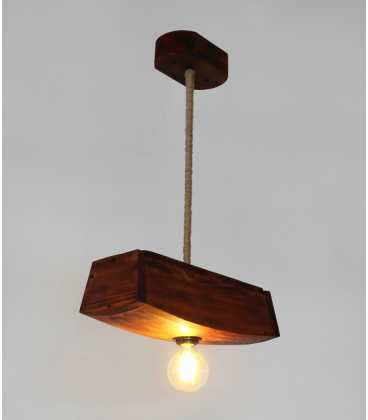 Wood and rope pendant light 274