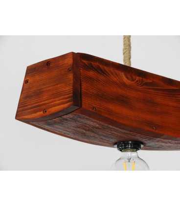 Wood and rope pendant light 274