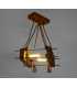 Wood, metal and rope pendant light 321