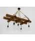 Wood and rope pendant light 325