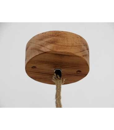 Wood and rope pendant light 332