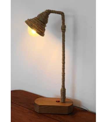 Wood and rope table light 354