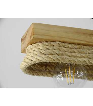 Wood and rope ceiling light 361