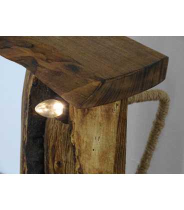 Wood and rope decorative table light 363