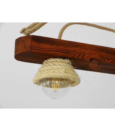 Wood and rope pendant light 368