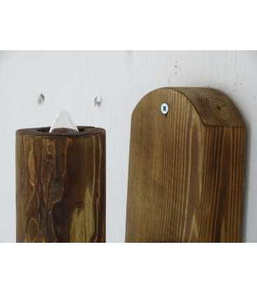 Beidseitig strahlende Wandleuchter aus Holz 385