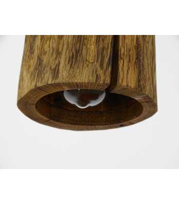 Wood and rope pendant light 386
