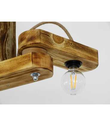 Wood and rope ceiling light 388