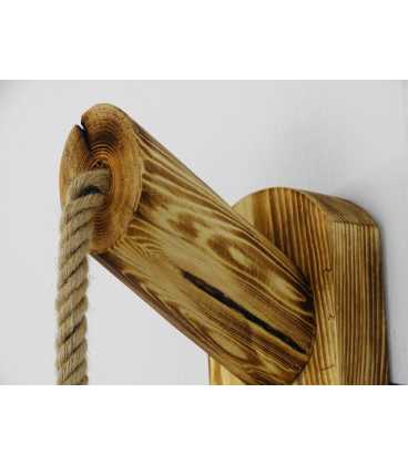 Wood and rope wall light 390