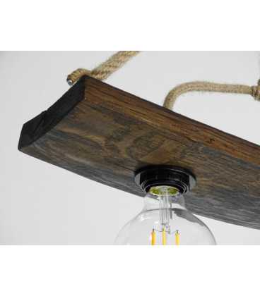 Wood and rope pendant light 401