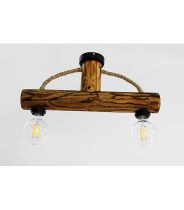 Wood and rope pendant light 405