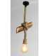Wood and rope pendant light 227