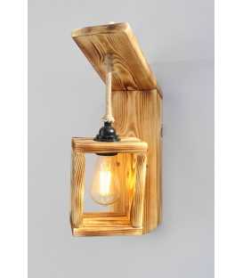 Wood and rope wall light 438