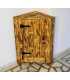 Pallet wood corner cabinet