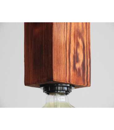 Wood and rope pendant light 499