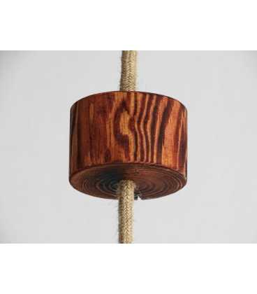 Wood and rope pendant light 499