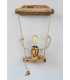Creative wood and rope wall lamp "A little man on a swing" 501