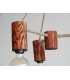 Wood and rope pendant light 500