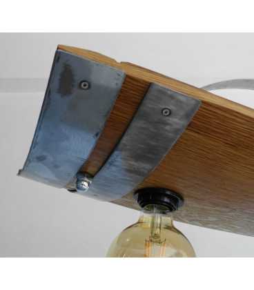 Κρεμαστό φωτιστικό οροφής από ξύλο και μέταλλο 536