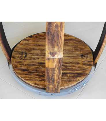 Oak wine barrel side table 539
