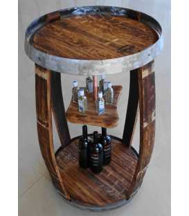 Oak wine barrel table-bar 549