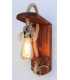 Wood and rope wall light 562