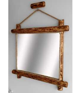 Wood and rope wall mirror 580