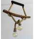 Wood and rope pendant lamp 585