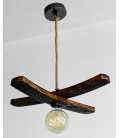 Wood and rope pendant lamp 595