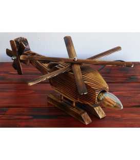 Kreative Tischleuchte aus Holz "Helikopter" 607
