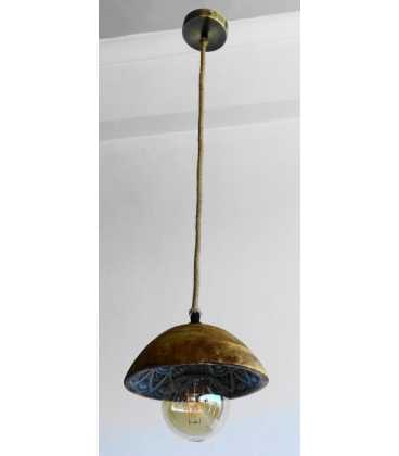 Wooden bowl pendant light 571