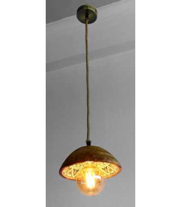 Wooden bowl pendant light 571