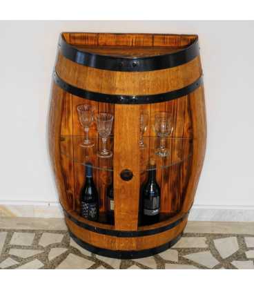 Τραπέζι-μπαράκι από ξύλινο βαρέλι κρασιού 056