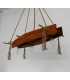 Wood and rope pendant light 072