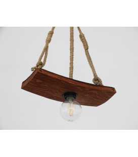 Wood and rope pendant light 077