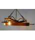 Wood and rope pendant light 091
