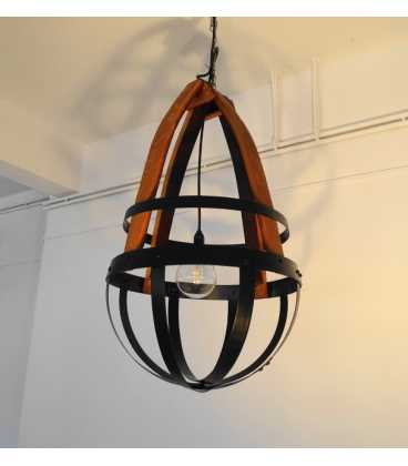 Wooden metal pendant light