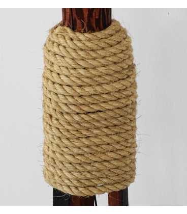 Wood and rope floor lamp 102