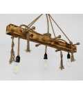 Wood and rope pendant light 160