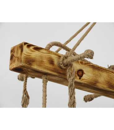 Holz und Seil hängende Deckenleuchte 160