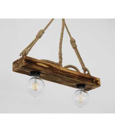 Wood and rope pendant light 177
