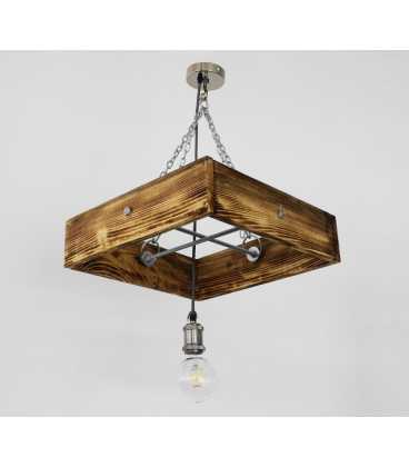 Wood and metal pendant light 193